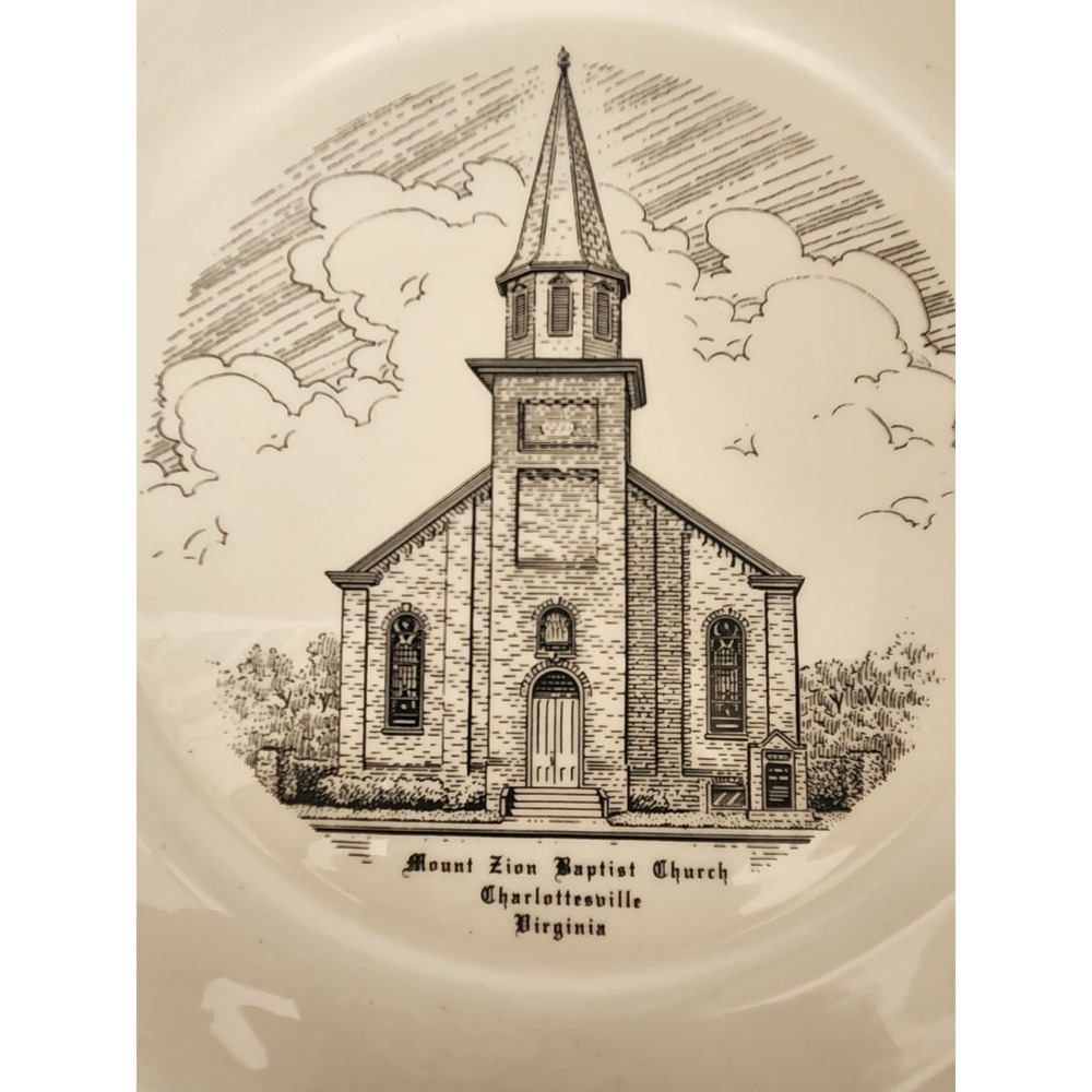 Vintage Church Plate Mount Zion Baptist Church‎ Charlottesville, VA